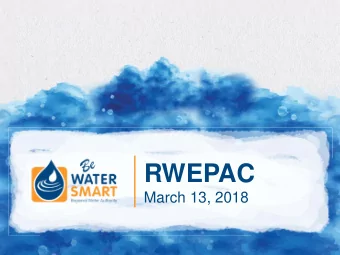 RWEPAC  March 13, 2018  WELCOME  Introductions    Name    Organization    Favorite Tree