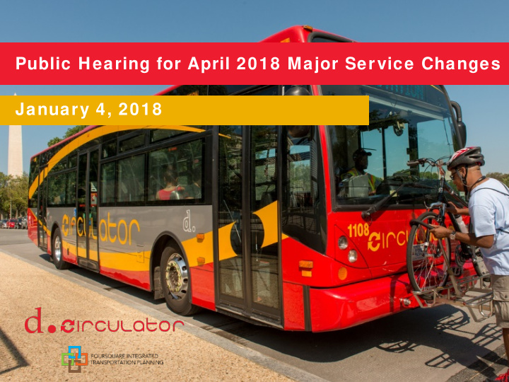 public hearing for april 2018 major service changes