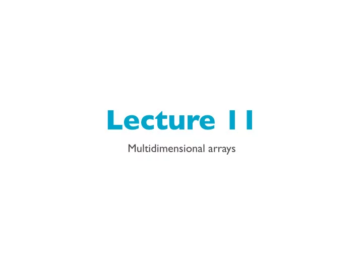 lecture 11
