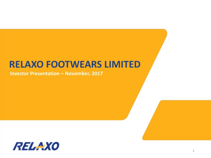 relaxo footwears limited