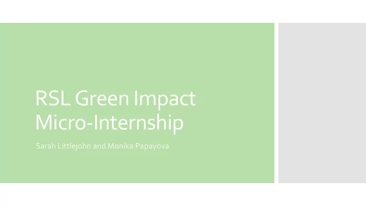 rsl green impact