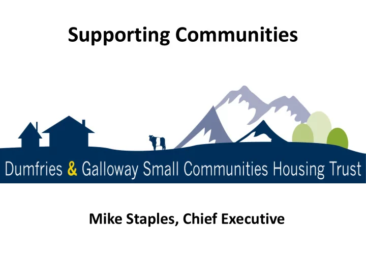 supporting communities