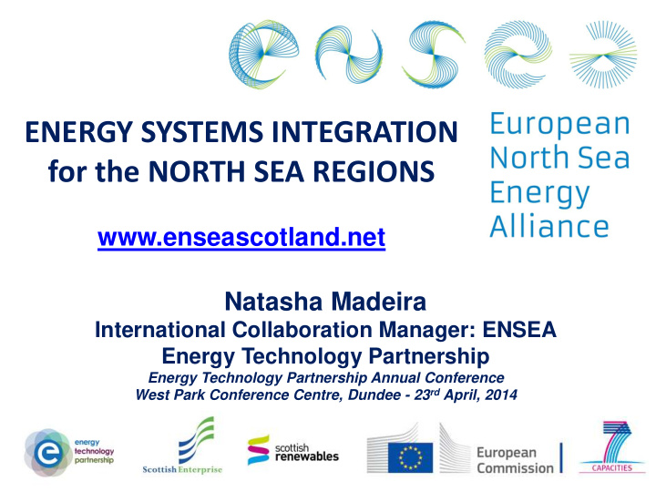 energy systems integration for the north sea regions