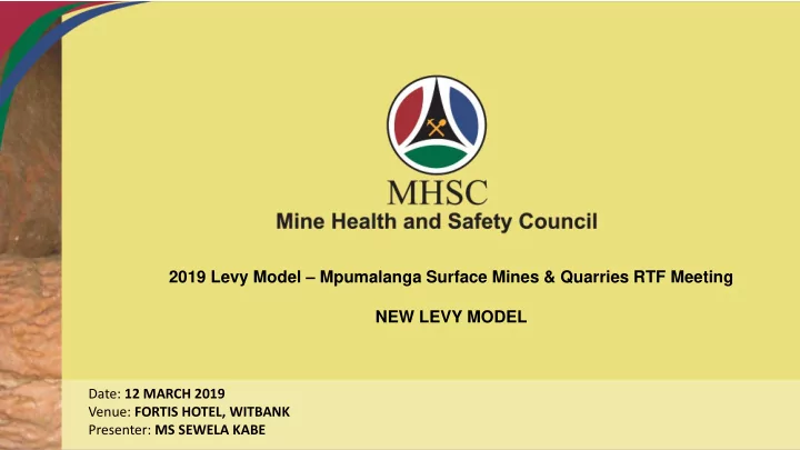 new levy model