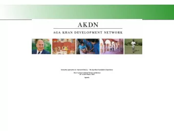 .  Innovaive approaches to  improved literacy.  The Aga Khan Foundaions Experience The 3 rd