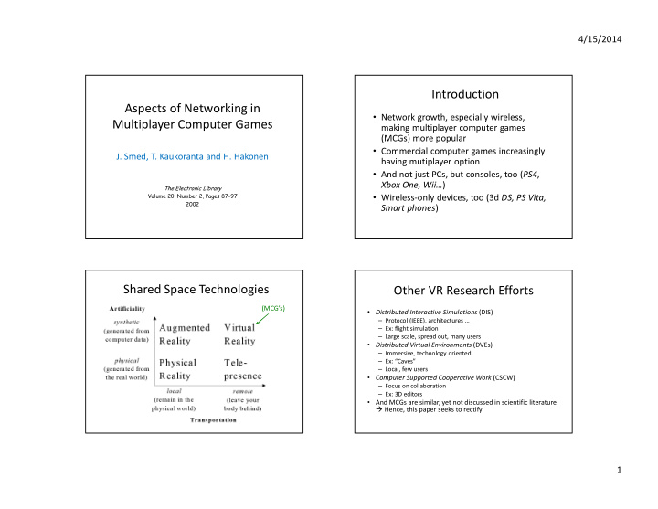 introduction aspects of networking in