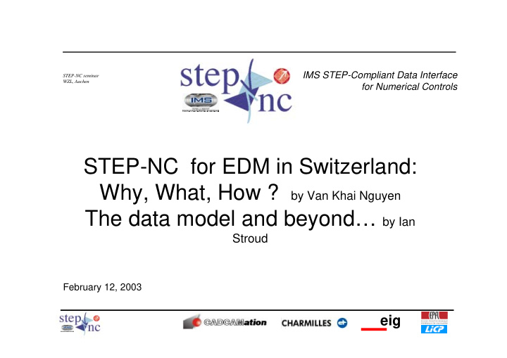 step nc for edm in switzerland