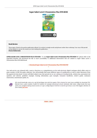 Super Safari Level 3 Presentation Plus DVD-ROM  Super Safari Level 3 Presentation Plus DVD-ROM