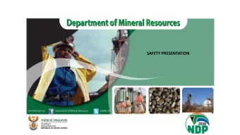 SAFETY PRESENTATION  Introduction  Fatalities &amp; Injuries Per Commodity: 2018 v/s 2019