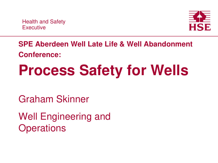 process safety for wells