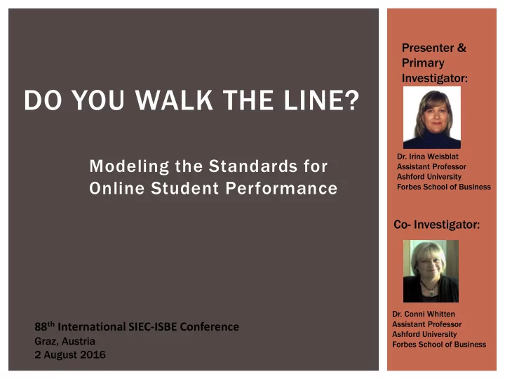 do you walk the line