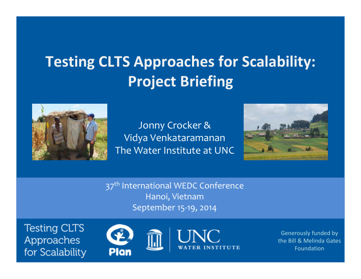 testing clts approaches for scalability project briefing