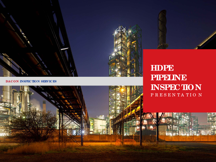 hdpe pipe l ine