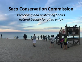 Saco Conservation Commission  Preserving and protecting Sacos  natural beauty for all to enjoy