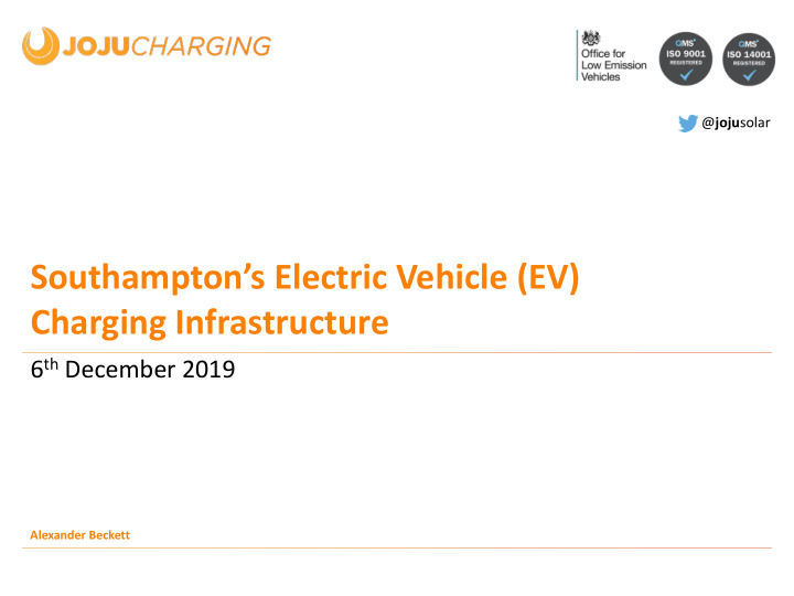 southampton s electric vehicle ev charging infrastructure