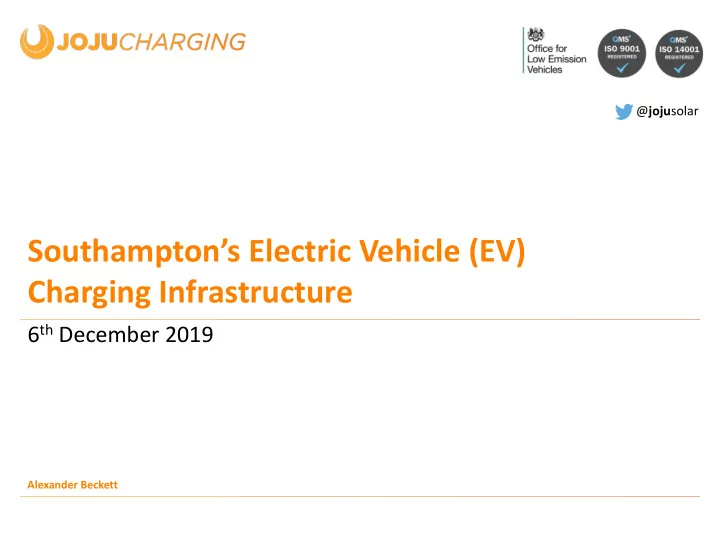 southampton s electric vehicle ev charging infrastructure