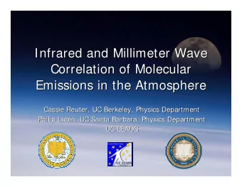 Infrared and Millimeter Wave  Infrared and Millimeter Wave  Correlation of Molecular  Correlation
