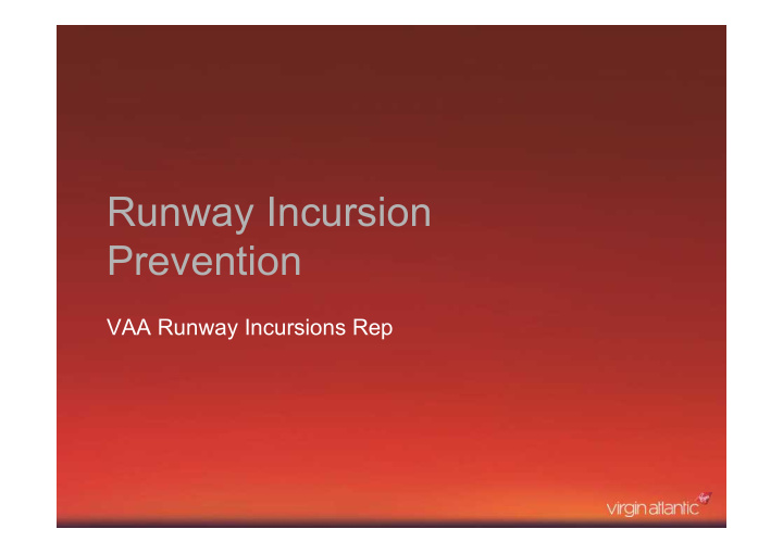 runway incursion prevention