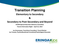 transition planning