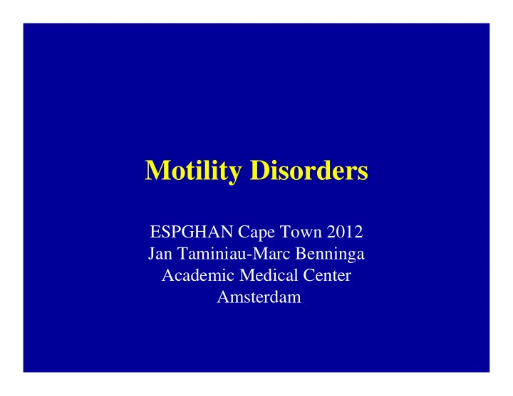 motility disorders