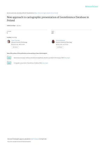 New approach to cartographic presentation of Georeference Database in  Poland Conference Paper