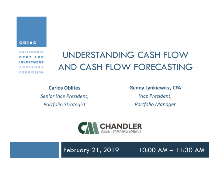 understanding cash flow and cash flow forecasting