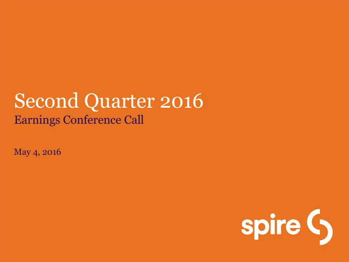 second quarter 2016