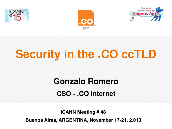 security in the co cctld