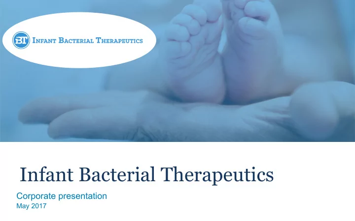 infant bacterial therapeutics