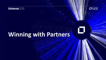 Winning with Partners  Winning with Partners  Christoph Stoica  Vice President, Channel  &amp;