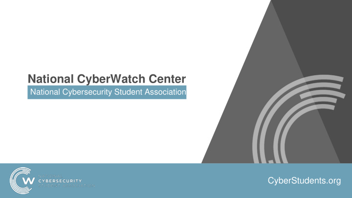 national cyberwatch center