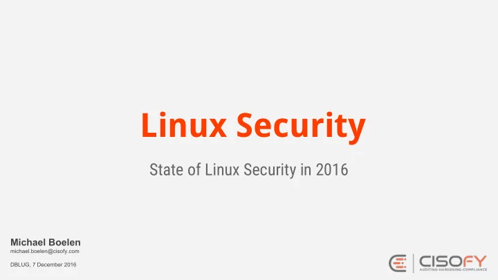 linux security
