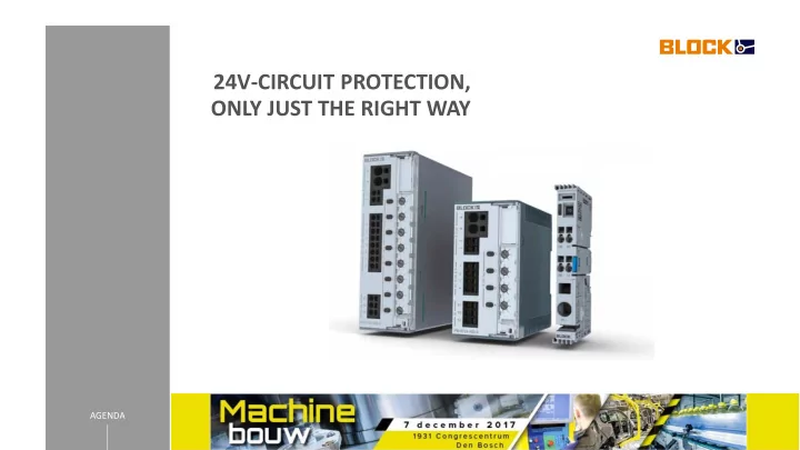 24v circuit protection only just the right way