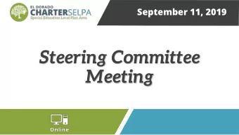 Steering Committee  Meeting  Federal and State News  Fiscal  Update*  State News  State revenue