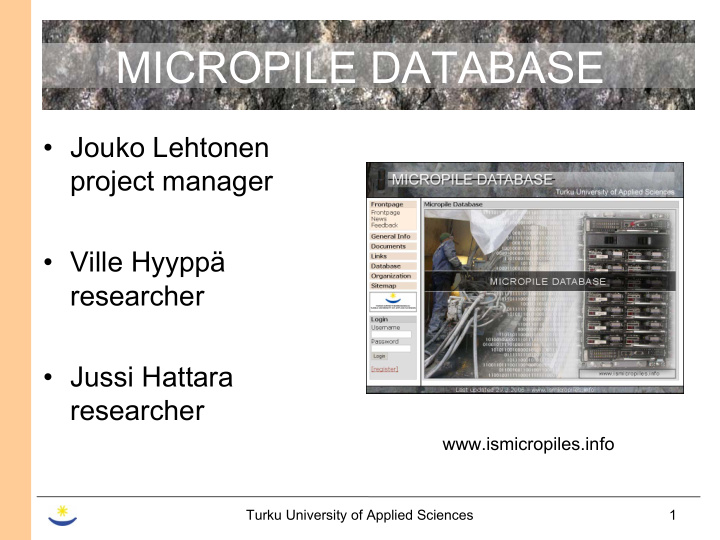 micropile database