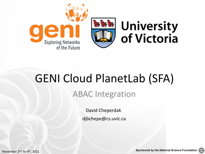geni cloud planetlab sfa