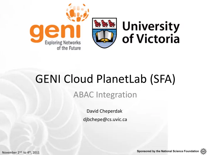 geni cloud planetlab sfa