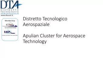 Aerospaziale  Apulian Cluster for Aerospace  European aerospace cluster partnership  Technology