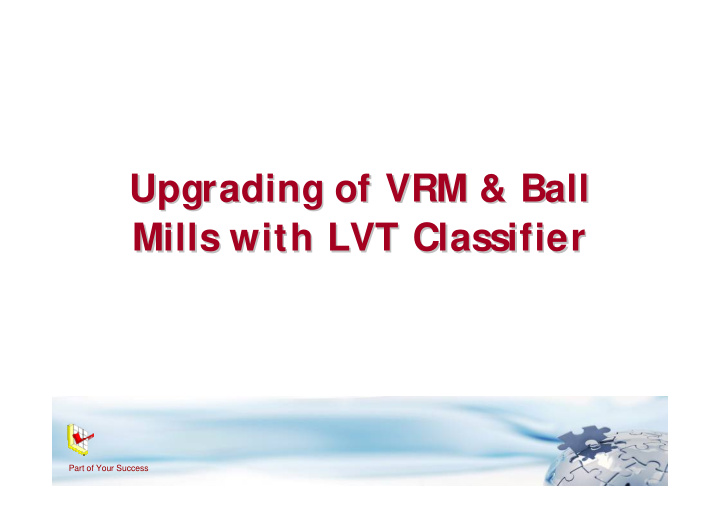 upgrading of vrm ball upgrading of vrm ball mills with