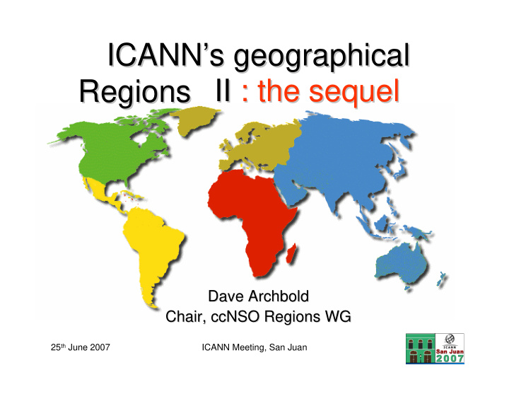 icann s s geographical geographical icann ii the sequel