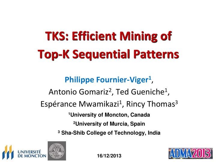 top k sequential patterns