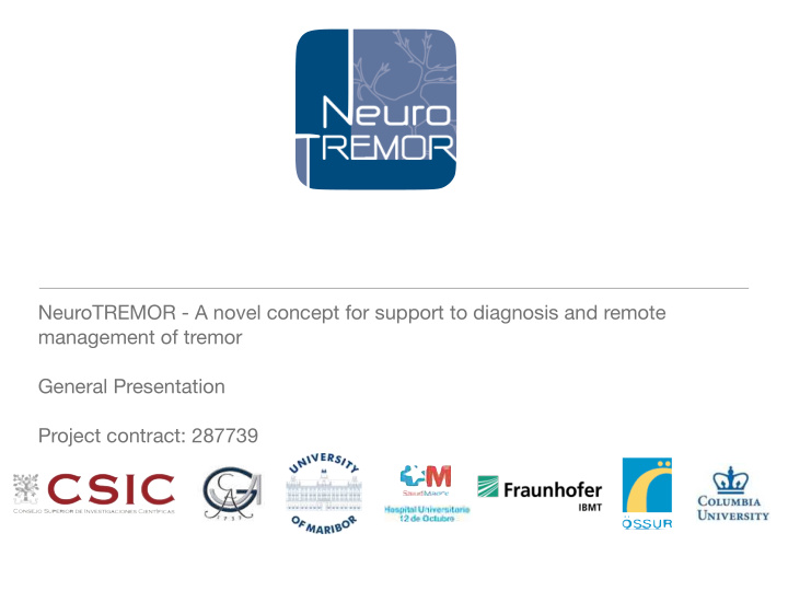 neurotremor a novel concept for support to diagnosis and