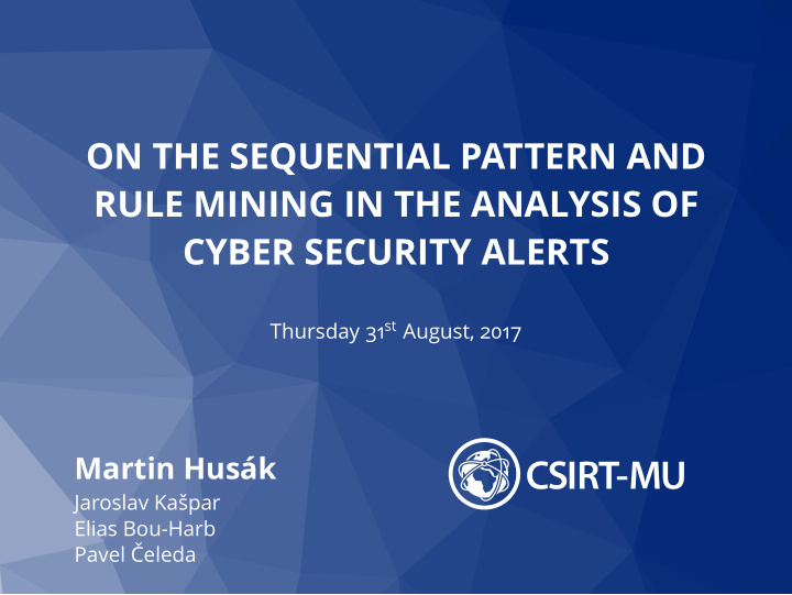 on the sequential pattern and rule mining in the analysis