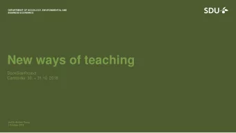New ways of teaching  DockSideProject  Cambodia: 30. + 31.10. 2018  Judith Andrea Parus  1 October