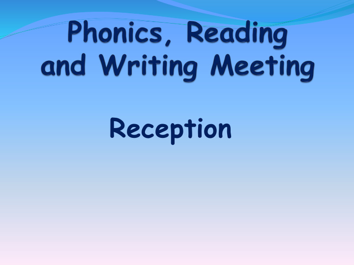 reception meeting contents