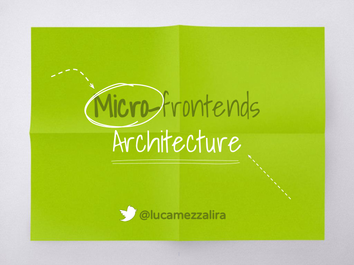 micro frontends architecture