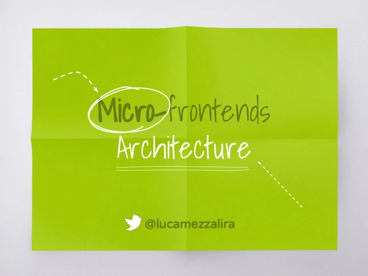 micro frontends architecture