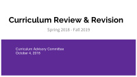 curriculum review revision