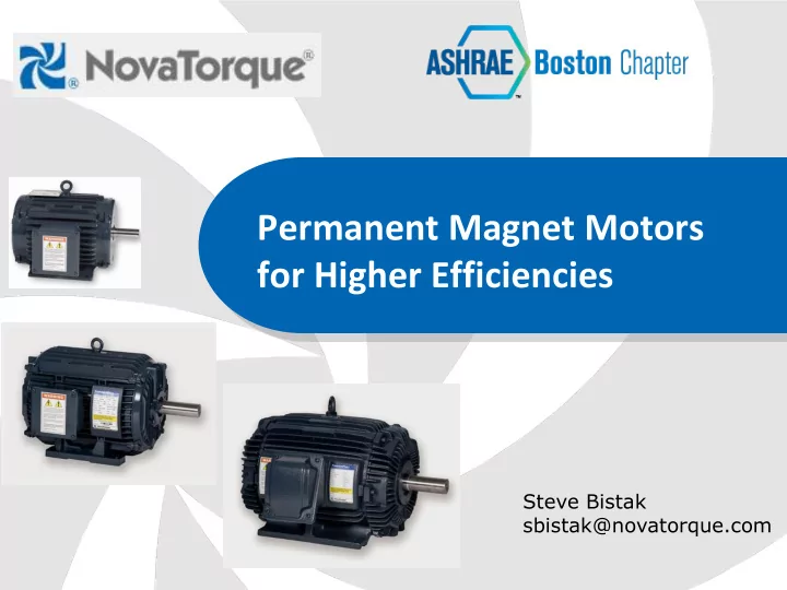 for higher efficiencies