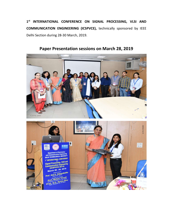 paper presentation sessions on march 28 2019